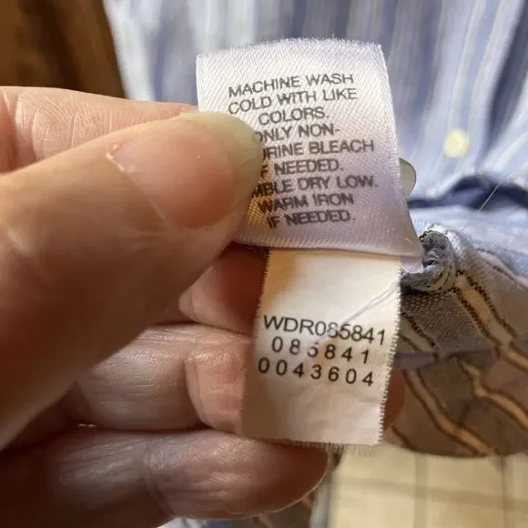 J Jill Love Linen Shirt Dress Women's Size Small Blue Striped Pockets EUC - Picture 8 of 8